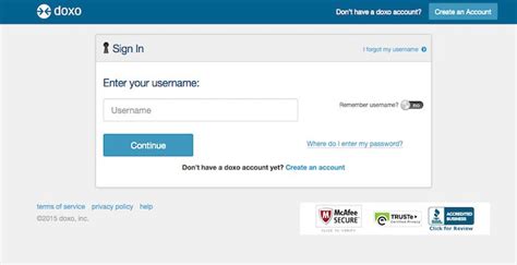 doxo log in.